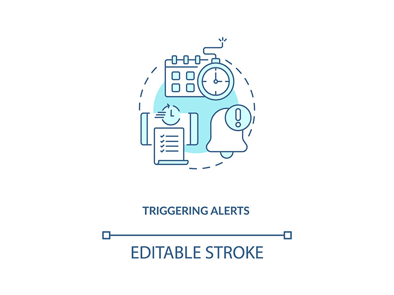 Triggering alerts concept icon
