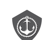 Anchor logo icon boat ship marine navy design vector