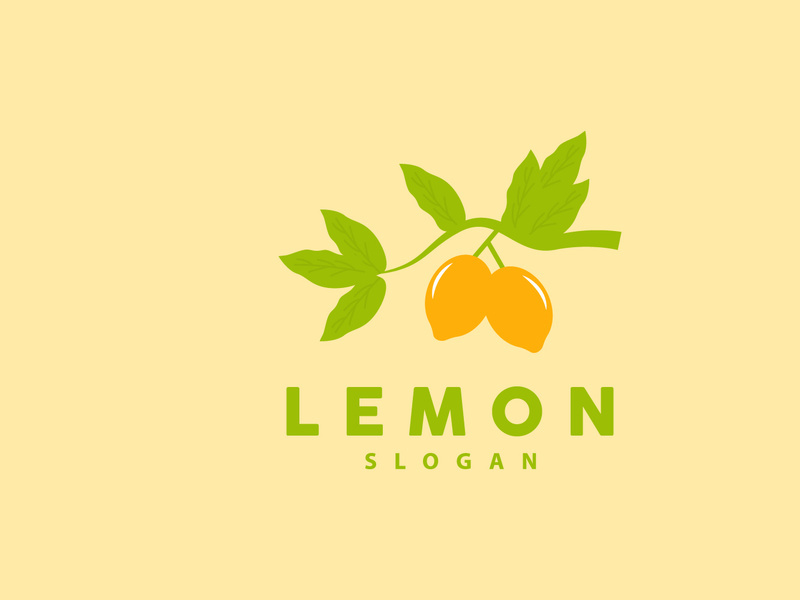 Lemon Logo, Luxurious Elegant Minimalist Design