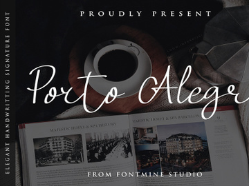 Porto Alegre Elegant Handwritting Signature Font preview picture