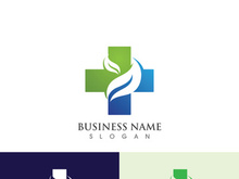 hospital logo and symbol Template, Green logo vector