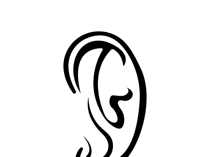 Hearing logo template and symbol vector icon design