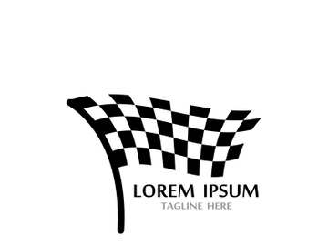 Creative and modern racing flag logo design. preview picture