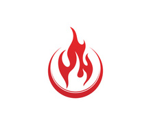 Fire Logo Template  Flame Symbol  Icon Vector