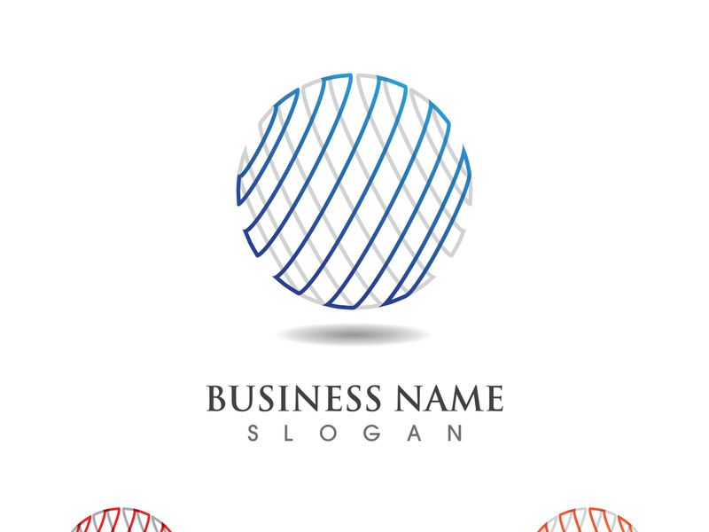 Globe circle logo and symbol vector