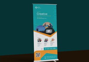 Conference  Roll-up Banners Template.