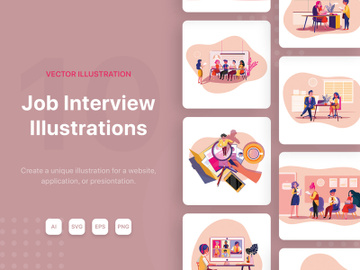 M88_Job Interview Illustrations preview picture