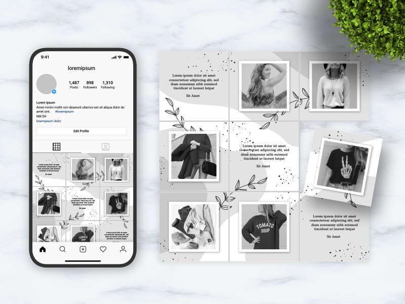Social Media and Instagram Puzzle Template