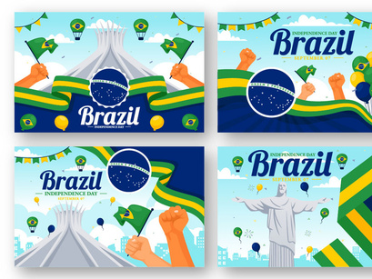 12 Brazil Independence Day Illustration