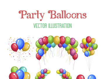 Party balloons decoration, birthday, anniversary collection preview picture