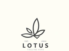 Lotus flower minimalist design, elegance Lotus flower logo template