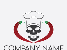 Skull chef logo
