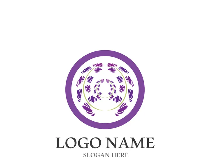 Lavender flower vector icon illustration design template