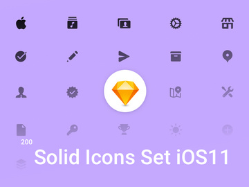 200 Free Solid Icons iOS 11 preview picture