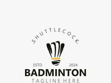 Badminton Shuttlecock logo icon design for Sport Badminton Championship club competition preview picture