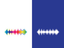 Sound waves logo background modern music vector image