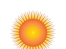 Creative sun concept logo illustration design template