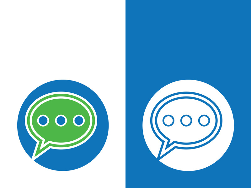 Speech bubble icon logo template vector illustration