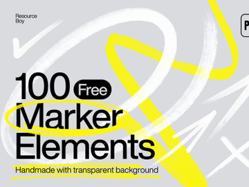 Free 100 PNG Marker Elements preview picture