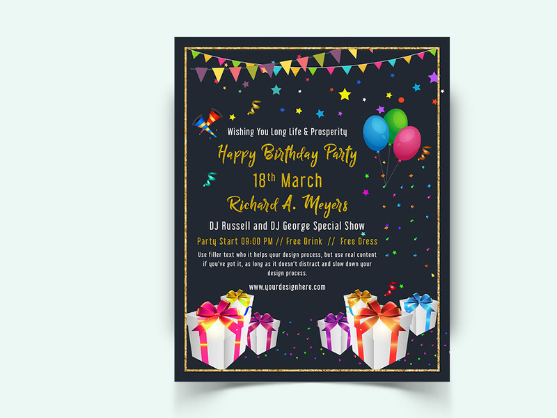 Birthday Party Social Media Post Template