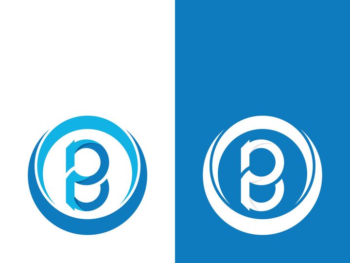 B letter logo template vector illustration