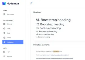 Modernize Free Bootstrap Admin Dashboard Template