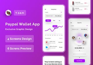 Paypal Wallet App UI Kits