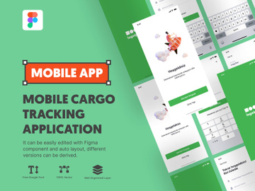 Mobile Cargo Tracking Application | Delivery Application UI KIT preview picture