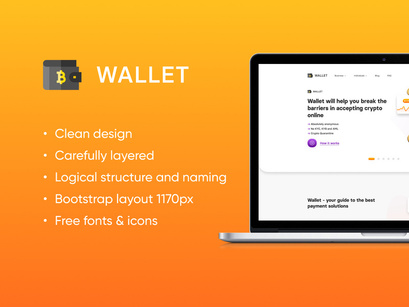 E-wallet Crypto Trading UI Template Figma Photoshop