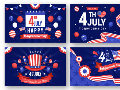 4th of July Independence Day USA Illustration