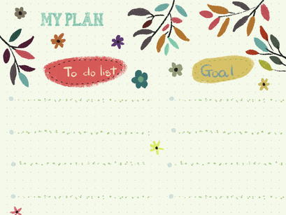 Printable note work daily or study planner for productivity