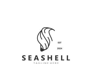 Seashell Logo. Ocean Animals premium quality graphic outline symbols collection