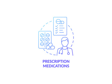 Prescription medications blue gradient concept icon preview picture