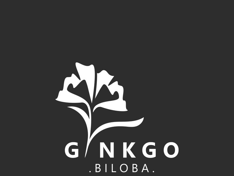 Ginkgo biloba leaf logo. can be used for herbal health products modern style logo design template