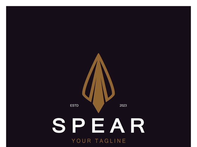 Spear logo icon vector illustration design.Head spear logo vintage illustration design vector
