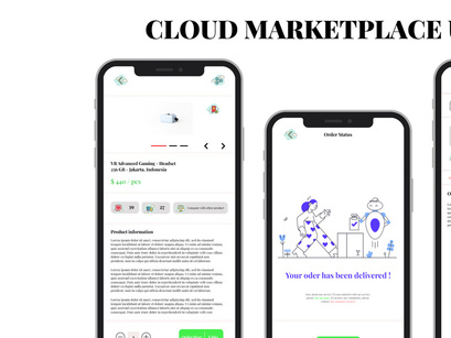 Cloud Market Mobile App UI