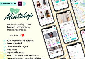 Mint Shop - Ecommerce Mobile UX/UI Kit