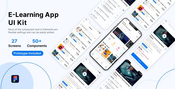 E-Learning App UI Kit Template