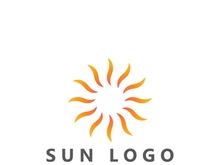 Sun logo design with a modern concept.