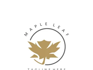 Maple leaf logo design vintage style graphic illustration preview picture