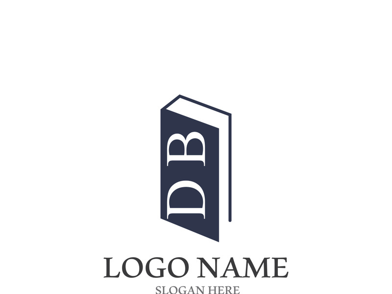 Digital book logo technology vector icon design