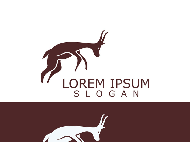 Antelope animal logo icon design animal simple illustration