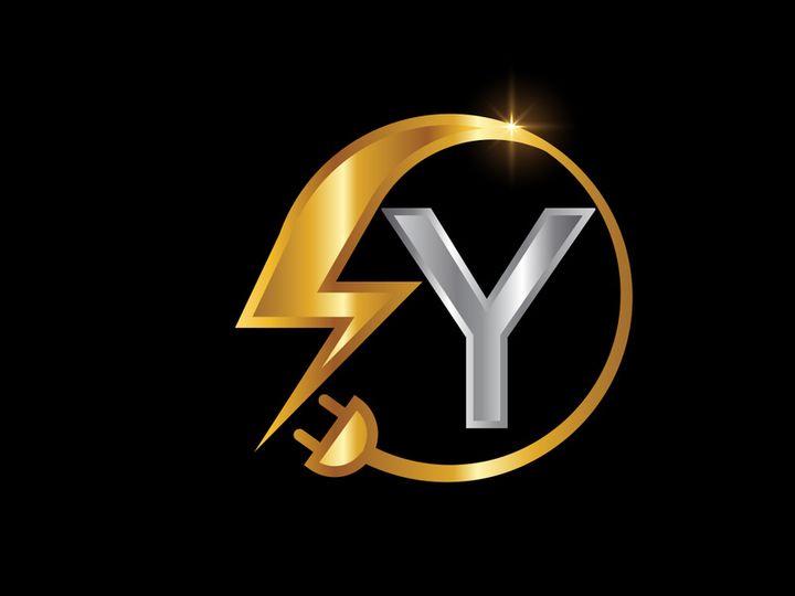 Electrical sign with the English alphabet, Electricity Logo, Power energy logo, and icon vector design
