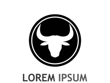 Vintage bull head horns logo preview picture