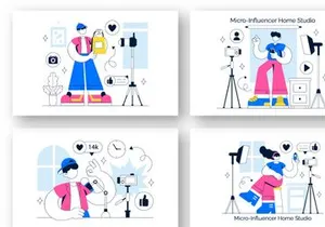 10 Micro Influencer Home Studio Illustration
