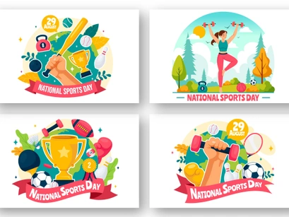 11 National Sports Day Illustration