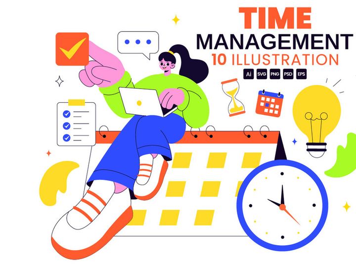 10 Time Management Planning Illustration