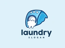 Laundry Logo, Cleaning Washing Vector