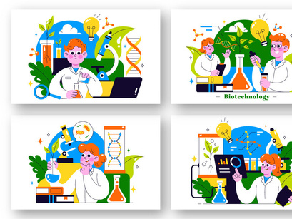 10 Biotechnology Innovation Illustration
