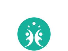 People star logo design to achieve a success or dream.